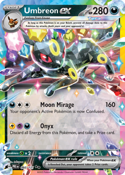Umbreon ex, Prismatic Evolutions #60, Pokémon TCG card