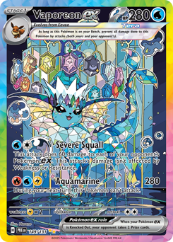 Vaporeon ex, Prismatic Evolutions #149, Pokémon TCG card