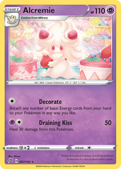 Alcremie, Rebel Clash #87, Pokémon TCG card