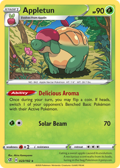 Appletun, Rebel Clash #23, Pokémon TCG card