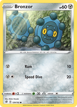 Bronzor, Rebel Clash #129, Pokémon TCG card