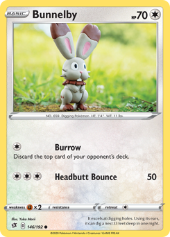 Bunnelby, Rebel Clash #146, Pokémon TCG card