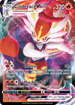 Cinderace VMAX, Rebel Clash #36, Pokémon TCG card