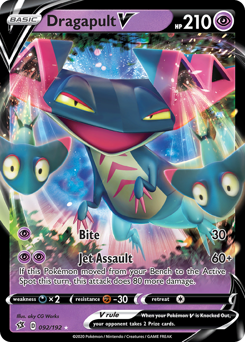 Dragapult V, Rebel Clash #92, Pokémon TCG card