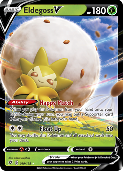 Eldegoss V, Rebel Clash #19, Pokémon TCG card