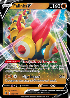 Falinks V, Rebel Clash #110, Pokémon TCG card