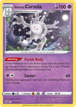 Galarian Cursola, Rebel Clash #79, Pokémon TCG card
