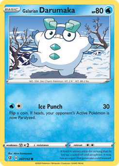 Galarian Darumaka, Rebel Clash #47, Pokémon TCG card