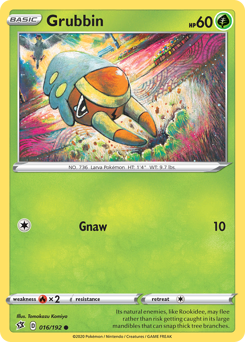 Grubbin, Rebel Clash #16, Pokémon TCG card