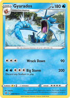Gyarados, Rebel Clash #40, Pokémon TCG card