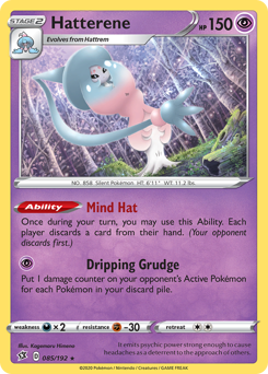 Hatterene, Rebel Clash #85, Pokémon TCG card