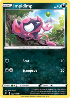 Impidimp, Rebel Clash #123, Pokémon TCG card