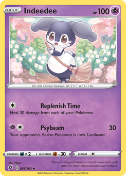 Indeedee, Rebel Clash #88, Pokémon TCG card