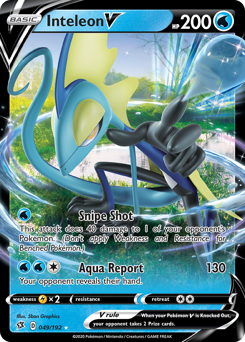 Inteleon V, Rebel Clash #49, Pokémon TCG card