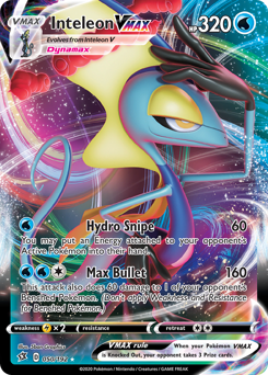 Inteleon VMAX, Rebel Clash #50, Pokémon TCG card