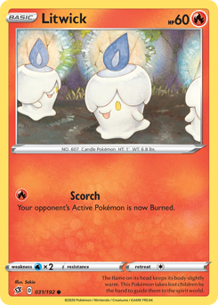 Litwick, Rebel Clash #31, Pokémon TCG card
