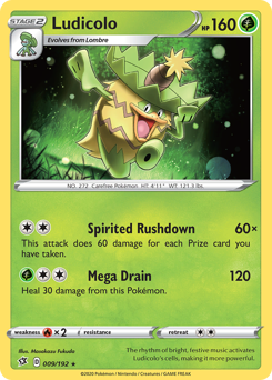 Ludicolo, Rebel Clash #9, Pokémon TCG card