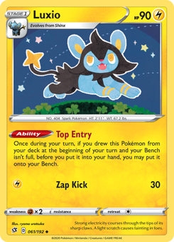 Luxio, Rebel Clash #61, Pokémon TCG card