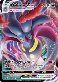 Malamar VMAX, Rebel Clash #122, Pokémon TCG card
