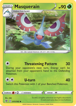 Masquerain, Rebel Clash #11, Pokémon TCG card