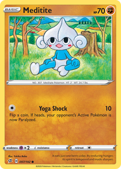 Meditite, Rebel Clash #97, Pokémon TCG card