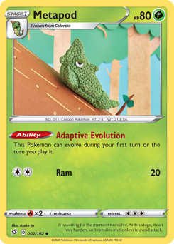 Metapod, Rebel Clash #2, Pokémon TCG card