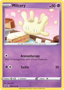 Milcery, Rebel Clash #86, Pokémon TCG card