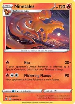Ninetales, Rebel Clash #25, Pokémon TCG card