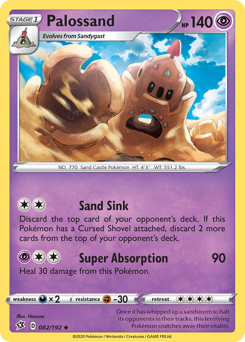Palossand, Rebel Clash #82, Pokémon TCG card