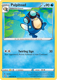 Palpitoad, Rebel Clash #45, Pokémon TCG card