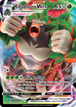 Rillaboom VMAX, Rebel Clash #18, Pokémon TCG card