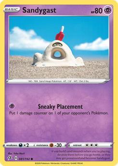 Sandygast, Rebel Clash #81, Pokémon TCG card
