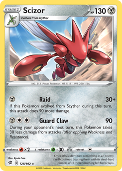 Scizor, Rebel Clash #128, Pokémon TCG card