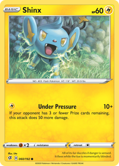 Shinx, Rebel Clash #60, Pokémon TCG card