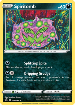 Spiritomb, Rebel Clash #116, Pokémon TCG card