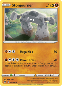 Stonjourner, Rebel Clash #111, Pokémon TCG card