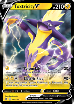 Toxtricity V, Rebel Clash #70, Pokémon TCG card