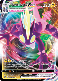 Toxtricity VMAX, Rebel Clash #71, Pokémon TCG card