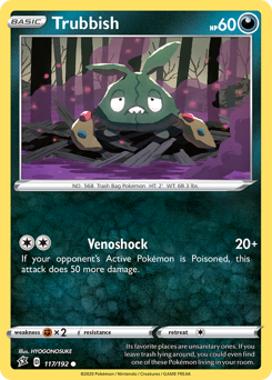 Trubbish, Rebel Clash #117, Pokémon TCG card