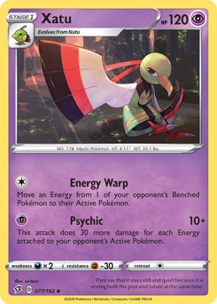 Xatu, Rebel Clash #77, Pokémon TCG card