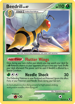 Beedrill, Rising Rivals #15, Pokémon TCG card