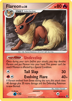Flareon, Rising Rivals #19, Pokémon TCG card