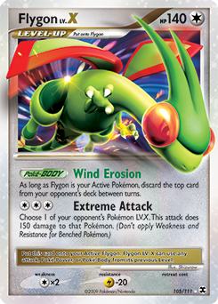 Flygon LV.X, Rising Rivals #105, Pokémon TCG card