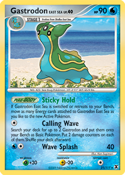 Gastrodon East Sea, Rising Rivals #21, Pokémon TCG card