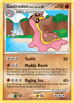 Gastrodon West Sea, Rising Rivals #22, Pokémon TCG card