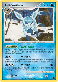 Glaceon, Rising Rivals #41, Pokémon TCG card