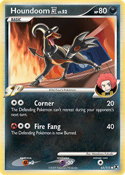 Houndoom E4, Rising Rivals #65, Pokémon TCG card