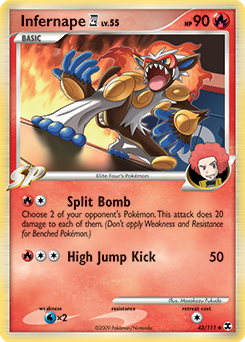 Infernape E4, Rising Rivals #43, Pokémon TCG card