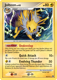 Jolteon, Rising Rivals #26, Pokémon TCG card