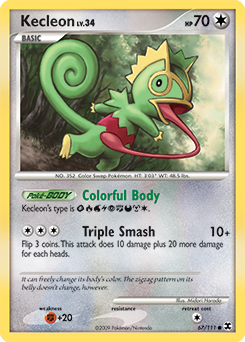 Kecleon, Rising Rivals #67, Pokémon TCG card